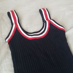 VTG Ribbed Striped Bodysuit